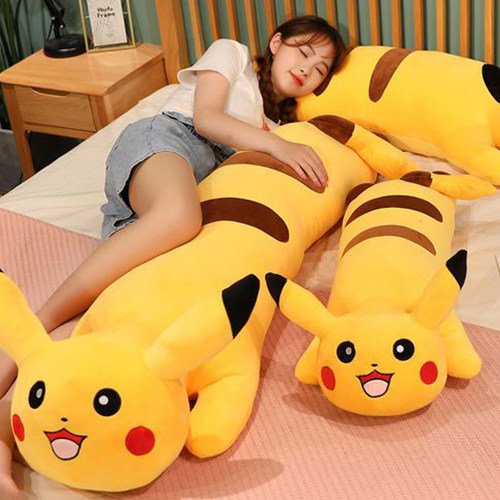 你抓到宝可梦了~皮卡丘睡觉抱枕