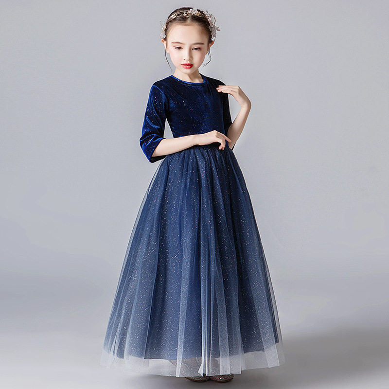 女童蓬蓬裙合唱舞蹈表演服连衣裙