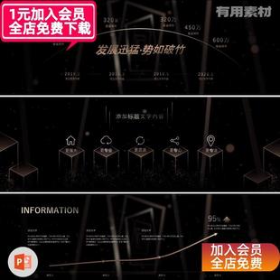 【PPT-154】21页超宽屏黑金高端奢华发布会产品招商推介会PPT模板