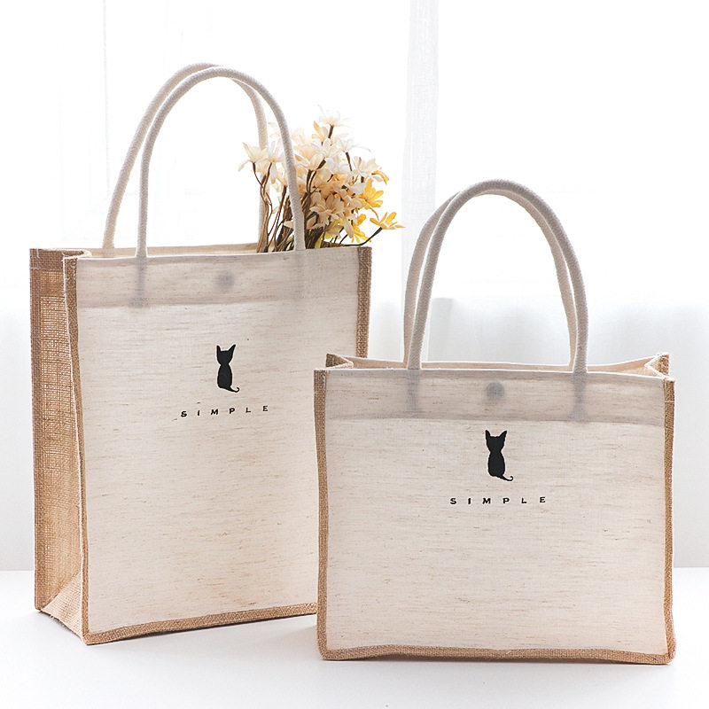 棉麻布艺上班通勤包大容量便携环保购物买菜包学生文艺手提装书袋,箱包皮具/热销女包/男包,手拿包,淘宝优惠券,粉丝福利购,淘宝优惠卷