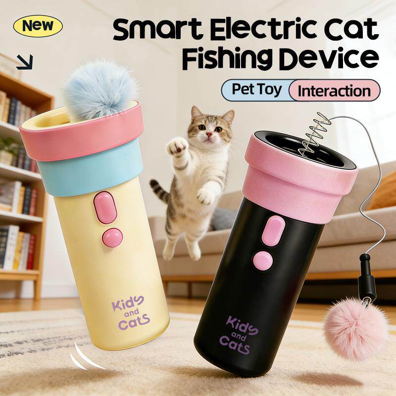 TK新升级宠物电动钓猫器益智互动回玩用具人懒逗猫可自动收发射器