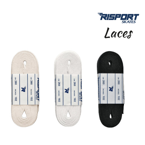 Risport意大利滑冰鞋带白花样滑冰鞋带黑溜冰鞋带运动鞋带原装