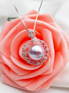 韩版贝珠礼盒装吊坠项链