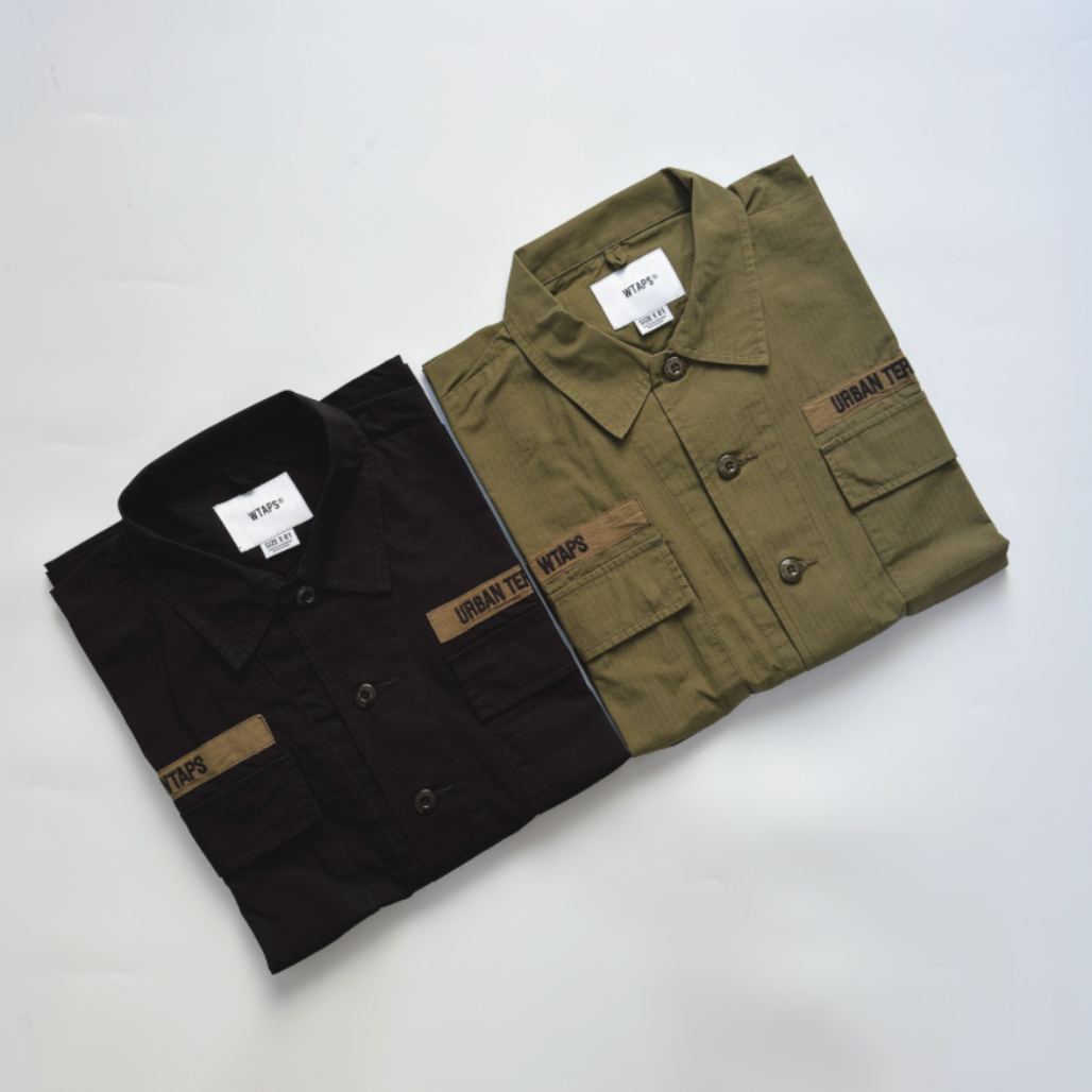 现货WTAPS JUNGLE/LS/NYCO.RIPSTOP四袋工装衬衫男女夹克外套衬衫
