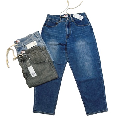 日系复古beams Japan小红绳宽松锥形水洗牛仔裤Monster 5 Pocket