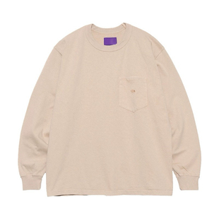 Sleeve 山系复古紫 Long 体恤7oz Tee 标口袋刺绣圆领长袖