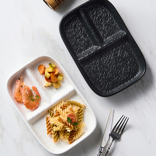 IMhouse陶瓷分格餐盘大人减肥专用211减脂餐盘定量早餐盘分隔盘子