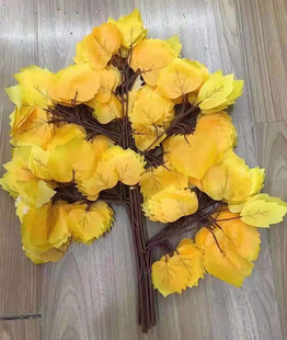 仿真树叶多款 冬季绑树树叶树枝装饰 仿真胡杨树叶 仿真胡杨叶