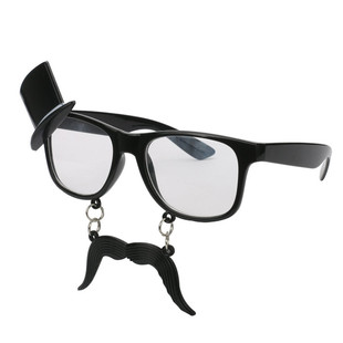 搞笑英伦风黑色小礼帽八字胡子搞怪眼镜自拍娱乐活动游戏眼罩道具