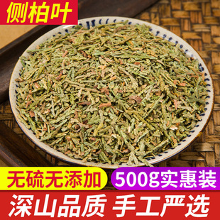 侧柏叶 天然纯新货中药材干侧柏叶新鲜柏树叶磨侧柏叶粉500克包邮