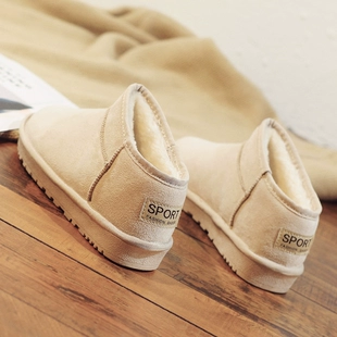 加厚百搭短筒保暖棉鞋 秋冬季 学生短靴子 2022新款 加绒雪地靴女时尚