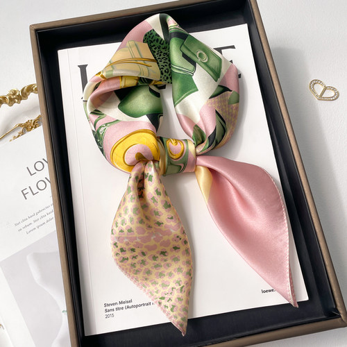 真丝大方巾女杭州春秋脖子装饰