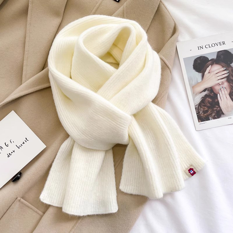 针织毛线围巾可爱少女冬季