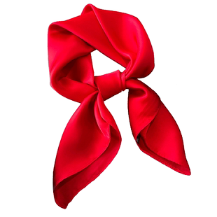 纯色中国红大红色小方巾丝巾女春秋夏季搭配衬衫护颈饰脖子薄围巾