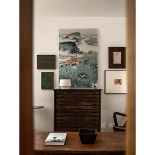 东方文房主客厅玄关书房卧室 隐松而居 若奈独家 掐丝珐琅岩彩