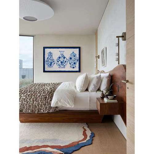 若奈青花宝鉴挂毯装饰画