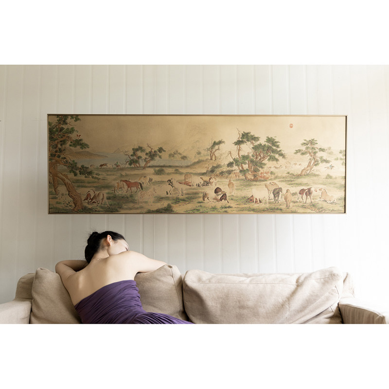 若奈 重磅收藏级黄铜！《百骏图》故宫珍藏铜雕画手绘镇宅主画,家居饰品,铜雕画,淘宝优惠券,粉丝福利购,淘宝优惠卷