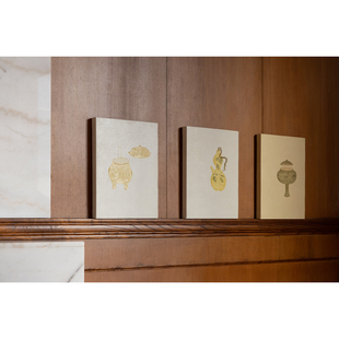 五福手绘宋式 美学挂画好寓意组合无框玄关客厅 东方文房. 若奈