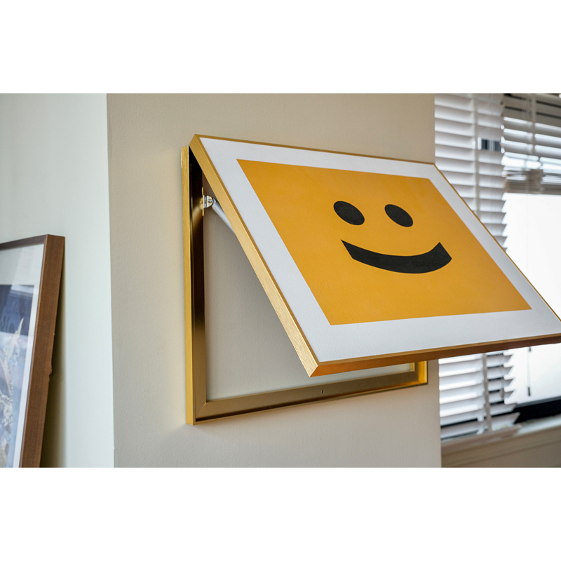 若奈 丹麦《Smile》极简色彩遮电表箱创意装饰画可打开玄关挂画图片