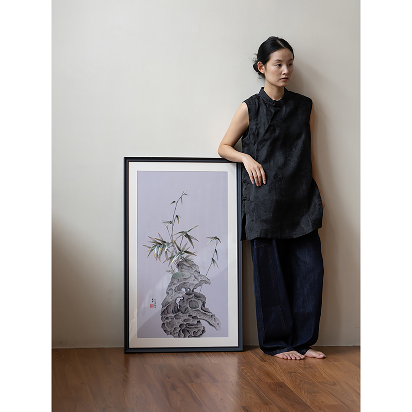 若奈东方文房苏州园林刺绣画玄关