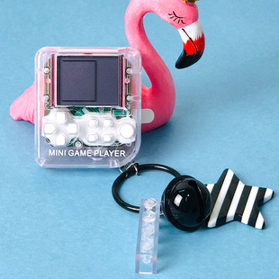 掌上迷你游戏机 经典怀旧俄罗斯方块游戏益智玩具背包挂饰钥匙扣