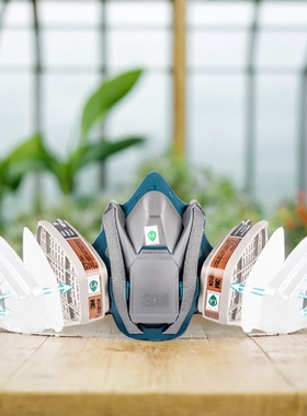 3M 6502QL防毒面具6200升级版硅胶防尘雾霾防喷漆飞沫防护面罩