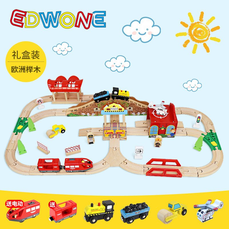 EDWONE80P铁路运输火车玩具木轨道火车儿童拼装玩具车|msdalam kategori Toy/bayi/teka-teki/blok bangunan/model, elektrik/kawalan jauh/inertia/mainan lancar, inertia/Warrior/roda Mainan - dari Buy2taobao.com untuk memberikan perkhidmatan ejen Taobao profesional membeli
