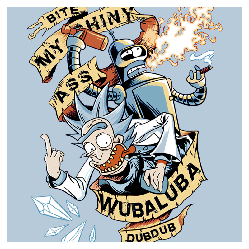 瑞克和莫蒂联名圆领卫衣男欧美风恶搞ins卡通周边飞出个未来上衣