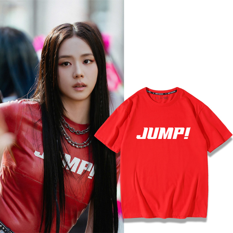 blackpink演唱会DEADLINE同款JUMP!周边短袖T恤宽松男女应援服夏