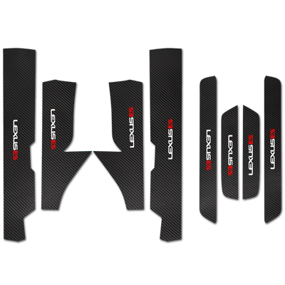 车门防踢垫碳纤维皮革后护板