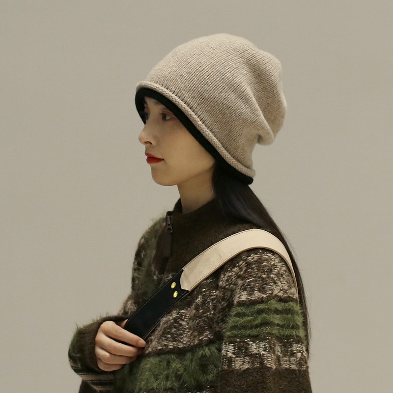 纯羊毛帽女百搭毛线帽子2025年秋冬保暖月子帽护耳针织堆堆冷帽男,服饰配件/皮带/帽子/围巾,帽子,淘宝优惠券,粉丝福利购,淘宝优惠卷
