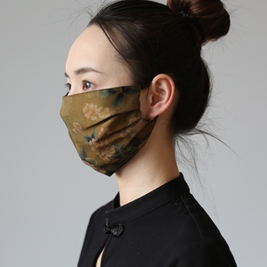 桑蚕丝香云纱防晒面罩女夏天双层真丝口罩轻薄透气露鼻护脸护眼角