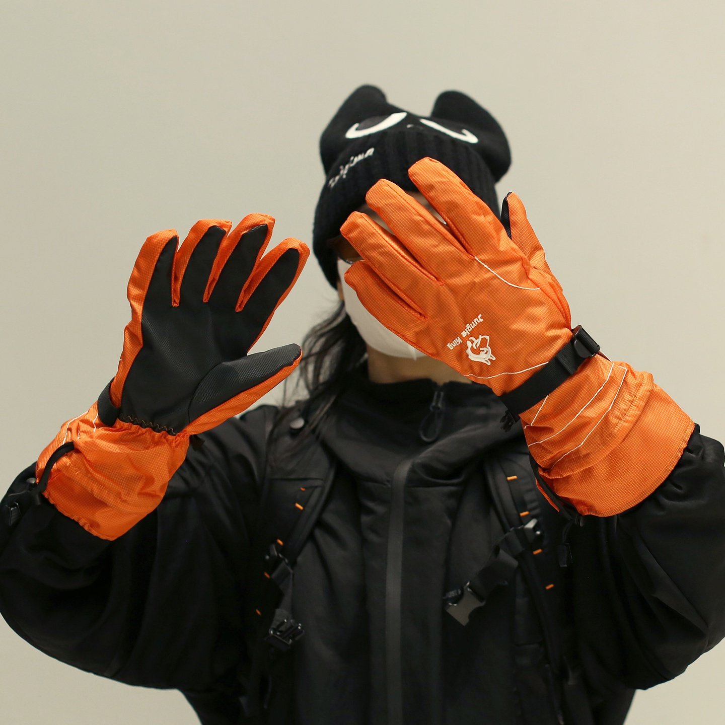 加长加宽套袖滑雪手套户外防风御寒冬保暖摇粒绒内胆骑车防滑耐磨