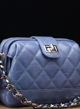 RANEDONA专柜正品真皮菱格链条包女2026欧美时尚小方包单肩斜挎包