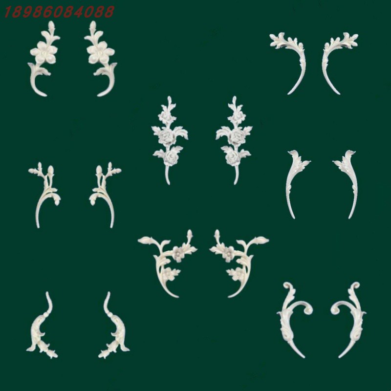 玫瑰花藤蔓叶树枝对花法式中花