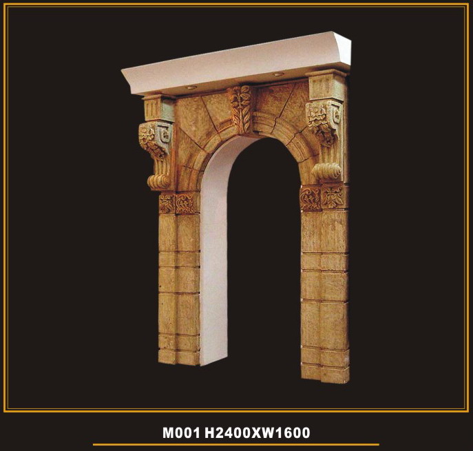 欧花装饰门套卷花门框罗花窗套仿大理石别墅门形架石雕砂岩门楣檐