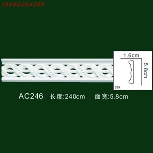 饰 镂空雕花PU线条平线腰檐线空调出风口盖板条别墅仿红实木室内装