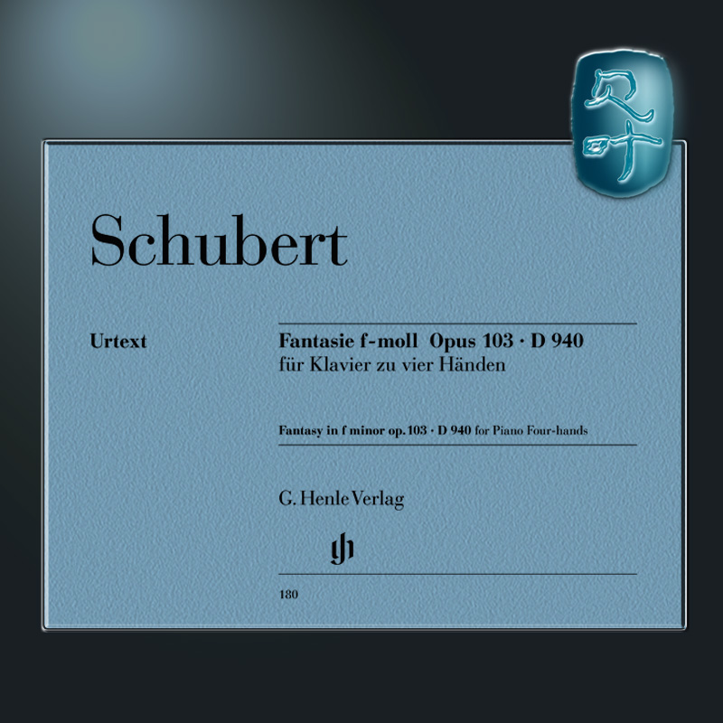 亨乐原版 舒伯特 F小调幻想曲 四手联弹 Schubert Fantasie f-moll für Klavier 4ms HN180 书籍/杂志/报纸 艺术类原版书 原图主图