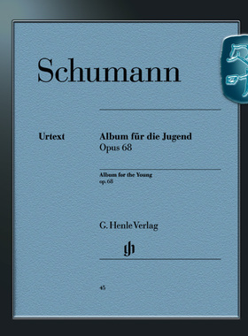 亨乐原版 舒曼 少年曲集 含快乐的农夫 钢琴独奏带指法 Schumann Album für die Jugend HN45