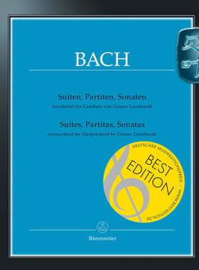 骑熊士原版 巴赫 组曲 帕蒂塔 奏鸣曲 羽管键琴 大键琴 钢琴独奏 Bach Suites Partitas Sonatas Transcribed BA11820
