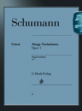 亨乐原版 舒曼 阿贝格钢琴变奏曲op1 钢琴独奏带指法 Schumann Abegg-Variat. op.1 HN87
