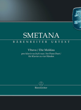 骑熊士原版 斯美塔纳 伏尔塔瓦河 钢琴二重奏 Smetana Bedrich Vltava for Piano Duet BA09549