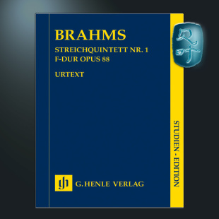No. 勃拉姆斯 String 亨乐原版 op.88 研习版 major 第一弦乐五重奏F大调op88 HN7482 Brahms Quintet