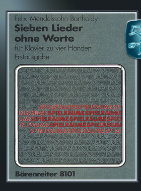 骑熊士原版 门德尔松 七首无词歌op 62/1-6,op 67/1钢琴四手联弹 Mendelssohn Sieben Lieder ohne Worte fur Klavier BA08101