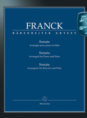 骑熊士原版 弗朗克 钢琴与小提琴奏鸣曲 改编成钢琴与长笛 Franck Sonata for piano and violin Arrange forPianoandFlute BA8738