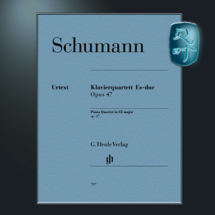 Quartet 舒曼 Schumann 亨乐原版 op.47 总分谱 major 降E大调钢琴四重奏op47 HN737 带指法 flat Piano