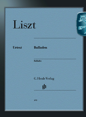 亨乐原版 李斯特 叙事曲集 钢琴独奏带指法 Liszt Ballades HN490