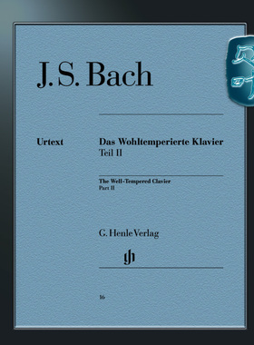 亨乐原版 巴赫 十二平均律钢琴曲集卷二BWV870-893 带指法 Bach Wohltemp. Klavier 2 br HN16