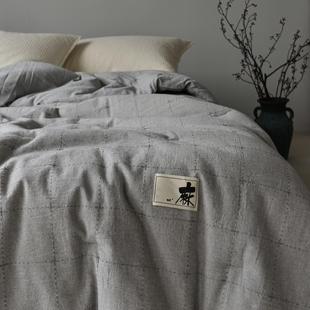 2024秋冬新品 柏芮棉麻绗缝水洗大豆纤维单双人可机洗盖被春秋被