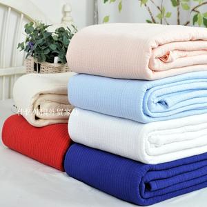 韩国外贸纯色菲边密道全棉绗缝水洗床盖床单水洗夏凉空调被三件套